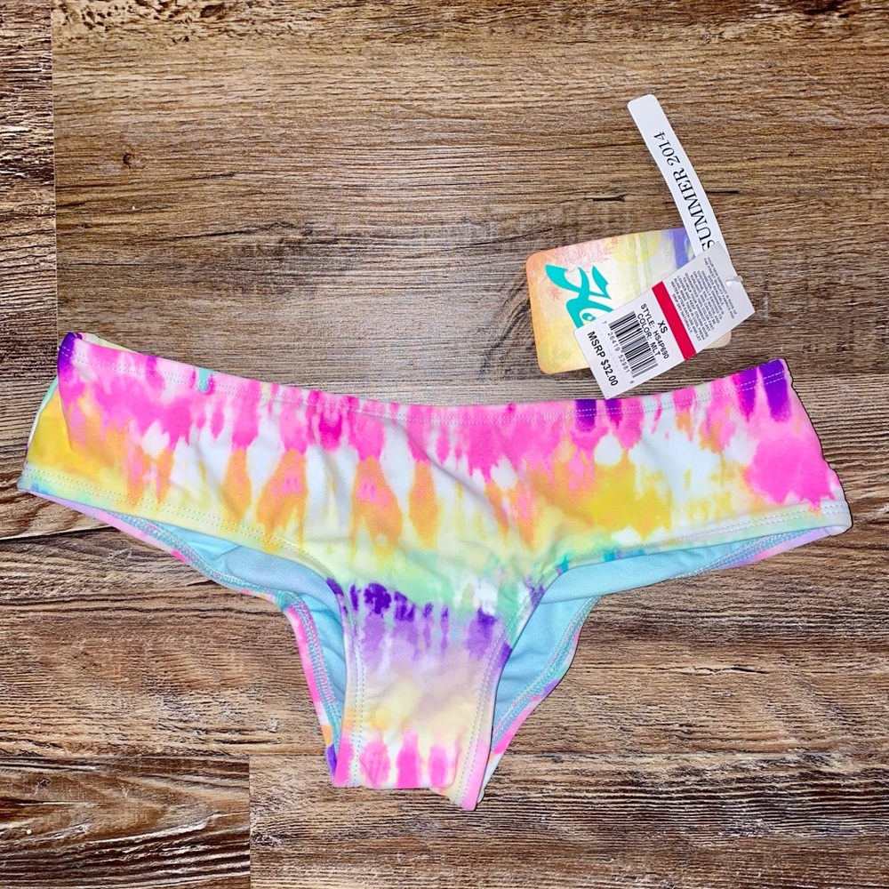 NWT HOBIE TIE DYE CHEEKY BIKINI BOTTOMS HS4P690 XS - Picture 2 of 6